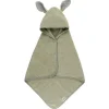 Bibs Babadores - Toalha com capuz canguru bebê, sálvia New