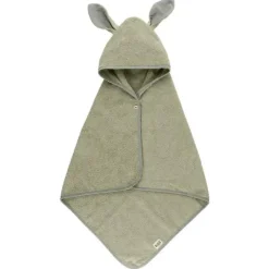 Bibs Babadores - Toalha com capuz canguru bebê, sálvia New