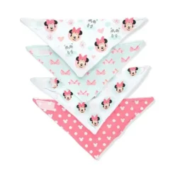 Baby King Babadores Bandana 4Pk Minnie Discount