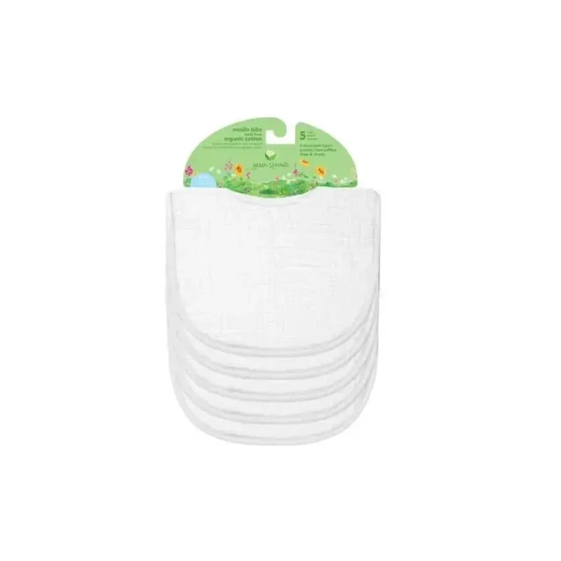 babadores_de_musselina_de_SKUDuOjpuPw_0.webp Green Sprouts Babadores de musselina de algodão orgânico brotos verdes (5 unidades) 0-12M branco Online