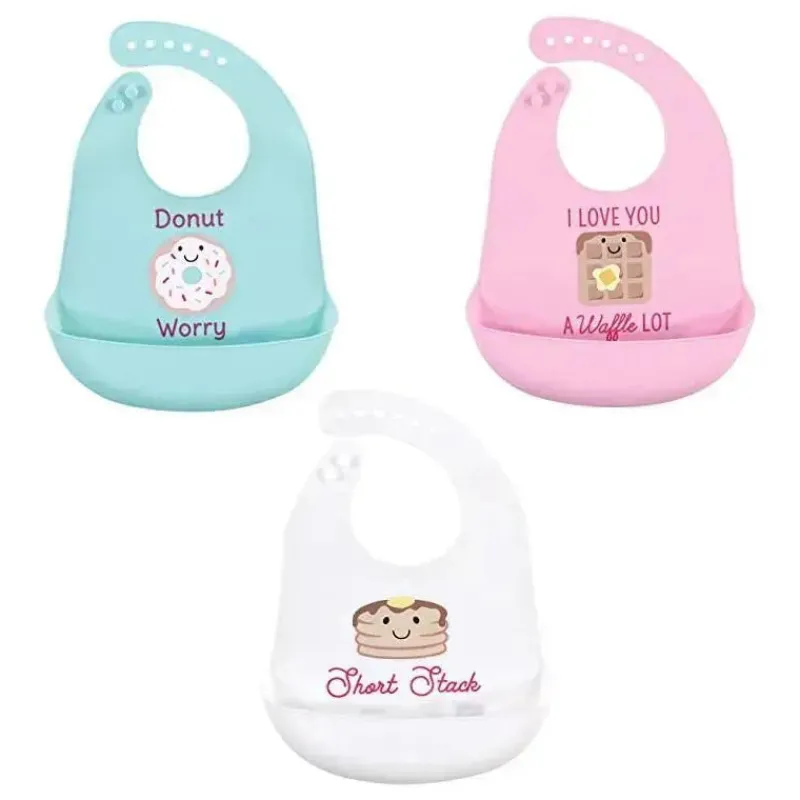 babadores_de_silicone_par_SKUIetC8cCD_0.webp Baby Vision Babadores de silicone para bebês , rosquinhas de tamanho único (3PK) Best
