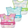 Iplay Babadores - Snap &amp; Go Wipe-Off (3Pk), Rosa Shell Floral, 9-18 meses Hot