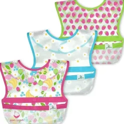Iplay Babadores - Snap & Go Wipe-Off (3 unidades), floral de frutas rosa, 9-18 meses Sale
