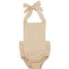 Babe Basics - Macacão de bebê de linho, aveia Discount