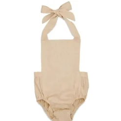 Babe Basics - Macacão de bebê de linho, aveia Discount