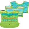 Iplay Babete de manga comprida com bicos verdes I-Play Snap &amp; Go, Safari verde, tamanho 6-18M Clearance