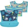 Iplay Babete de manga comprida com bicos verdes I-Play, Aqua Pirate, tamanho 6-18M Fashion