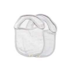 Piccolo Bambino Babetes de musselina cinza 2 pk para bebê menino Discount