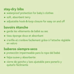 Green Sprouts Babetes infantis secos com brotos verdes pacote com 10, azul 3-12M Outlet