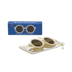 Babiators - Óculos de sol Euro Round Sweet Cream Baby Lentes Âmbar | 0-2 anos de idade New