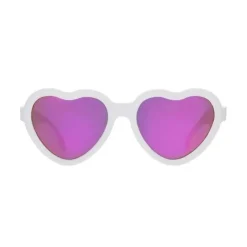 Babiators - The Sweetheart Wicked White Heart Shaped W/ Polarized Pink Lens Mirror Óculos de sol bebê - Idade 3-5 Discount