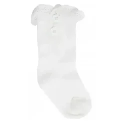 Baby Deer - Baby Girl Ivory Boot Sock With Lace Trim Outlet