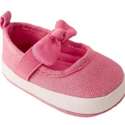 Baby Deer - Baby Girl Kaydence Shimmer Mary Jane Slip On, Rosa Hot