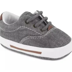 Baby Deer - Tênis de lona com cadarço para bebê menino, cinza Discount