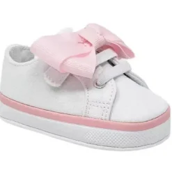 Baby Deer - Tênis de Lona para Bebê Feminino Laço Grande, Branco Sale