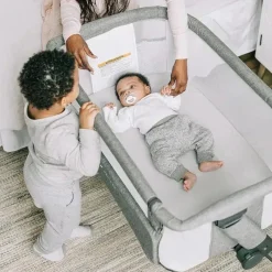 Baby Delight - Beside Me Dreamer Bassinet, ajuste de altura em 6 posições, Charcoal Tweed Online