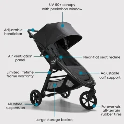 Baby Jogger - Carrinho City Mini GT 2, Preto Opulento New