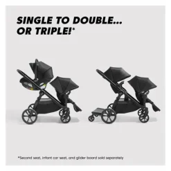 Baby Jogger - Carrinho de passeio City Select 2 simples a duplo, marfim fosco Discount