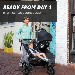 Baby Jogger - Carrinho de corrida duplo Summit X3, preto meia-noite Best
