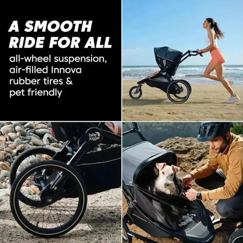 baby_jogger__city_prix_jo_SKUczEwW6OV_4.webp Baby Jogger - City Prix™ Jogger X Bike Trailer, Ambition Black Clearance