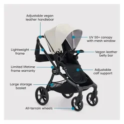 Baby Jogger - Pacote de carrinho City Sights, marfim fosco Discount