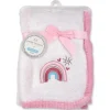 Baby King - Cobertor de Bebê Cribmates Rosa Arco-Íris Discount