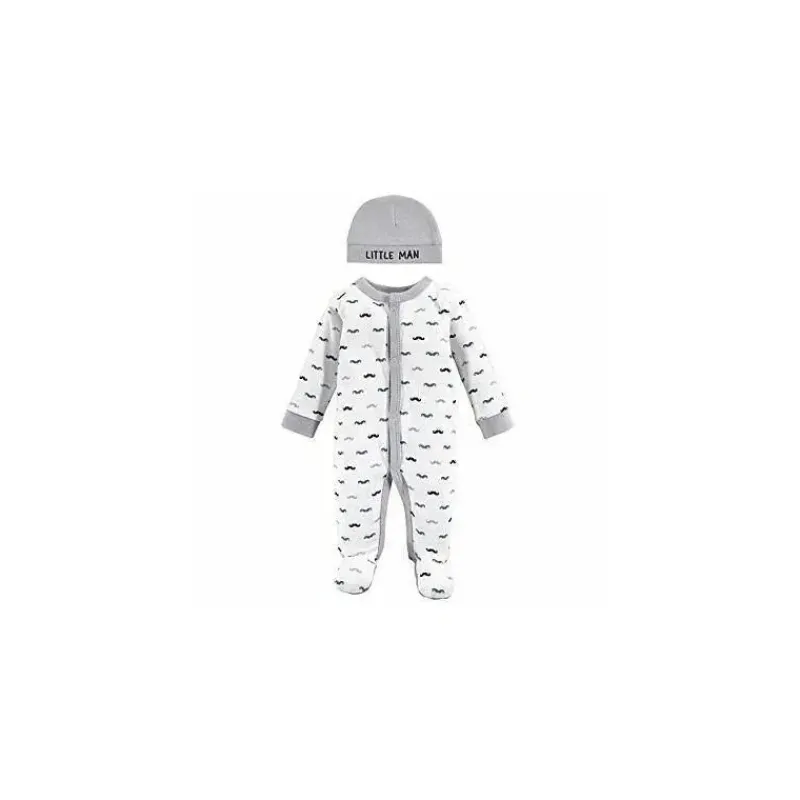 baby_vision___peas_baby_b_SKU9G71cAEV_0.webp Baby Vision - 2 peças Baby Boy Sleep N Play e Conjunto de Touca, Preemie, Bigode Sale