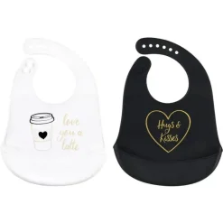Baby Vision - babadores de silicone 2 unidades tamanho único com leite Clearance