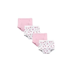 Baby Vision - Calças de treino de algodão 4 peças para menina, floral New