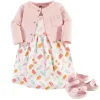 Baby Vision - Cardigan de bebê menina, conjunto de vestido e sapatos, sorvete Sale