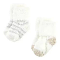 Baby Vision - Chenille Socks 8Pk, Pink Neutral Stripe - Medium New