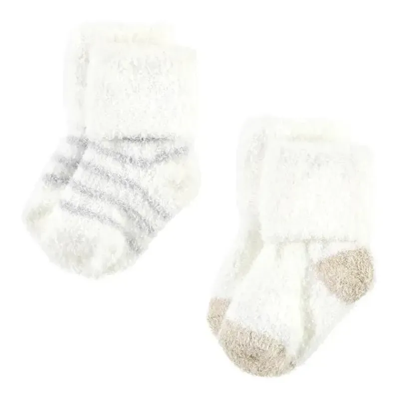 baby_vision__chenille_soc_SKU4vccJQwt_1.webp Baby Vision - Chenille Socks 8Pk, Pink Neutral Stripe - Medium New