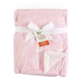 Baby Vision - Cobertor de Mink Sprout Yoga com Forro Sherpa, Jardim Rendado Hot