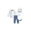 Baby Vision - Conjunto de Enxoval de Algodão Bebê Menino 4 Peças, Flechas, Preemie Clearance