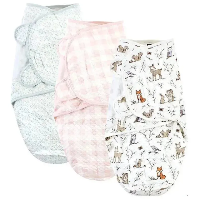 baby_vision__envoltrio_de_SKUC97PyvKS_0.webp Baby Vision - Envoltório de algodão acolchoado Hudson Baby 3Pk, Floresta Encantada Fashion