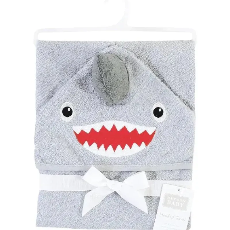 baby_vision__hudson_baby__SKU2WMrZeHy_1.webp Baby Vision – Hudson Baby unissex bebê algodão animal rosto toalha com capuz, tubarão Discount