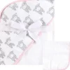 Baby Vision - Hudson Baby Toalha e Toalha Unissex de Algodão com Capuz para Bebê, Cordeiro New