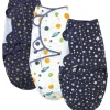 Baby Vision - Hudson Baby Unissex Bebê Acolchoado Algodão Swaddle Wrap 3pk, Estrelas Metálicas, 0-3 Meses Online
