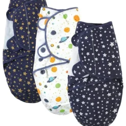 Baby Vision - Hudson Baby Unissex Bebê Acolchoado Algodão Swaddle Wrap 3pk, Estrelas Metálicas, 0-3 Meses Online