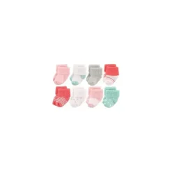 Baby Vision - Luvable Friends Conjunto de meias unissex para bebês recém-nascidos e bebês, ponto coral, 0-6 meses, 8 unidades Best