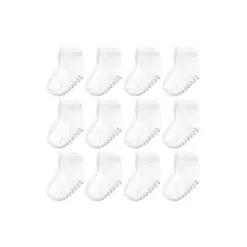 Baby Vision - meias antiderrapantes orgânicas unissex bebê 12 unidades, brancas, 6/12 m Discount