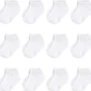 Baby Vision – Meias felpudas e recém-nascidas ricas em algodão para meninas, brancas, sem comparecimento, 0 a 6 meses, 12 unidades Clearance