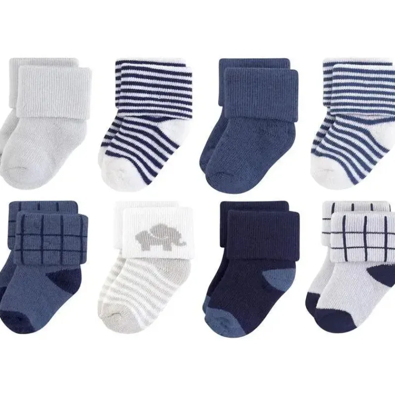 baby_vision__meias_unisse_SKU4lxhqkEh_0.webp Baby Vision - Meias unissex de algodão orgânico para bebê tocadas pela natureza, elefante azul, 6-12 meses, 8 unidades Sale