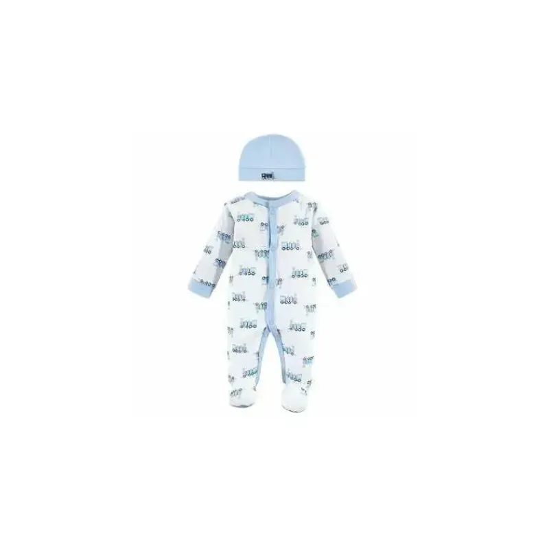baby_vision__pk_baby_boy__SKUsxt8gZEy_0.webp Baby Vision - 2Pk Baby Boy Snap Sleep and Play e Conjunto de Cap, Preemie, Train New