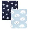 Baby Vision - 2Pk Hudson Baby pelúcia e cobertor de lã coral, nuvem Outlet