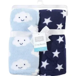 Baby Vision - 2Pk Hudson Baby pelúcia e cobertor de lã coral, nuvem Outlet