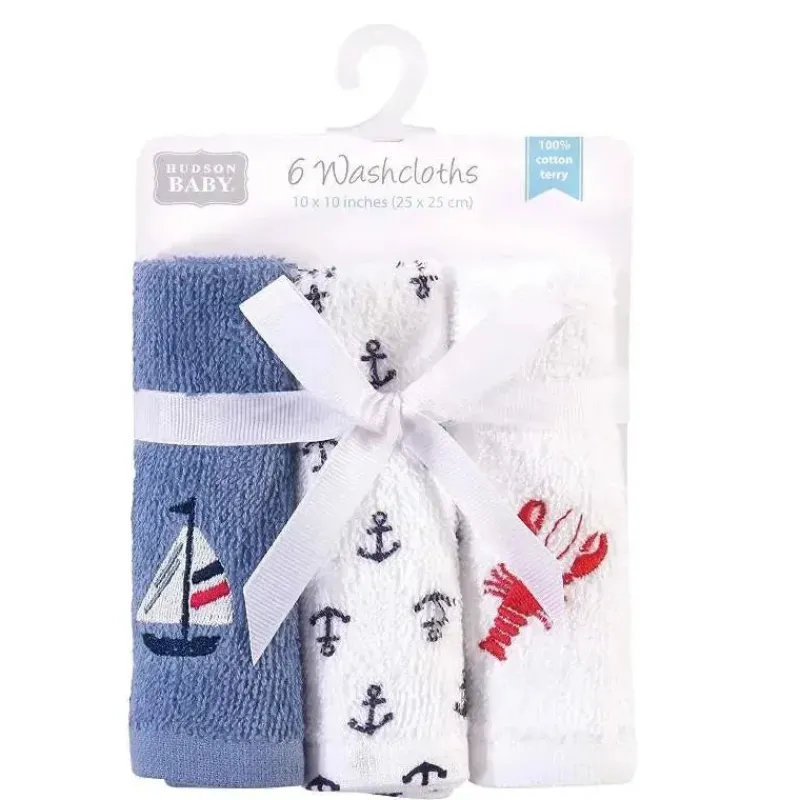 baby_vision__pk_hudson_ba_SKUSKKr6HRk_1.webp Baby Vision - 6Pk Hudson Baby Toalhas de Algodão Unissex Baby Super Macio, Lagosta Sale