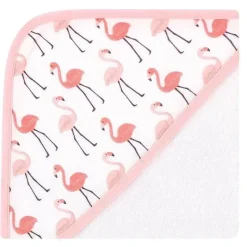 Baby Vision - 3Pk Hudson Baby Toalhas com capuz rico em algodão, Coral Flamingo Sale