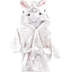 Baby Vision - Roupão de banho unissex Hudson Baby com rosto de animal de pelúcia, unicórnio branco Outlet