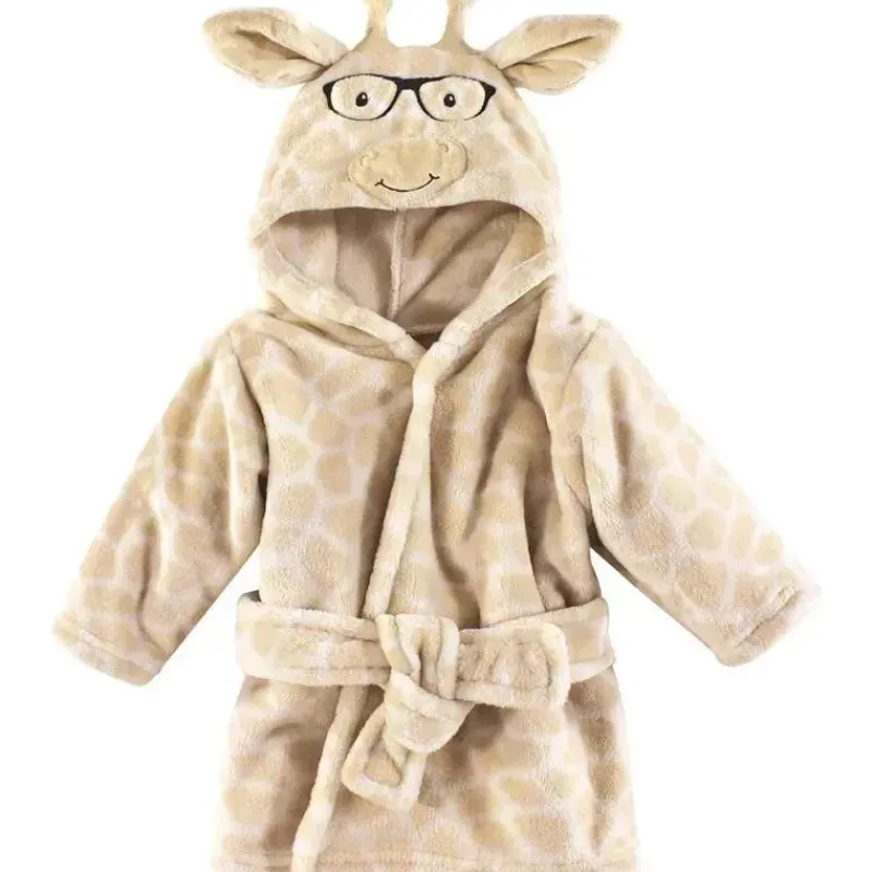 baby_vision__roupo_de_ban_SKUndX5ZRI7_0.webp Baby Vision - Roupão de banho unissex Hudson Baby com rosto de animal de pelúcia, girafa Nerdy Fashion